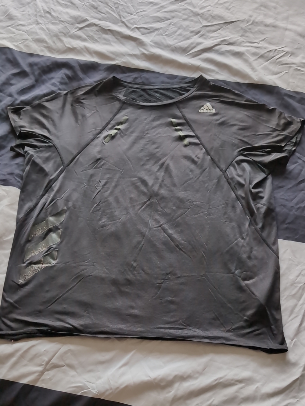 ADIDAS HEAT.RDY🔥Men’s Black Active Shirt XL - Semi-Mesh Back for ventilation.